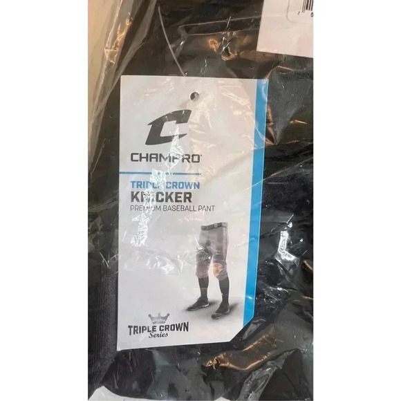 Champro Youth Small Triple Crown Knicker Baseball Pants black Brand New - Picture 2 of 6